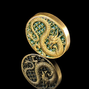 Custom Token - Dragon & Honor Metal Coin - Unofficial L5R LCG Luxury Fate Token