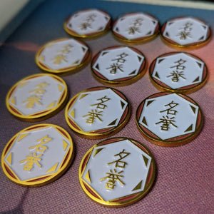 Custom Token - Summer Gold Sakura Coin - Unofficial L5R LCG Fate/Honor Metal Token