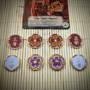 Custom Token - Autumn Garden Sakura Coin - Unofficial L5R LCG Fate/Honor Metal Token