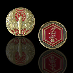 Custom Token - Phoenix & Honor Metal Coin - Unofficial  L5R LCG Luxury Fate Token