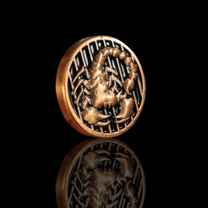 Custom Token - Scorpion & Honor Metal Coin - Unofficial L5R LCG Luxury Fate Token