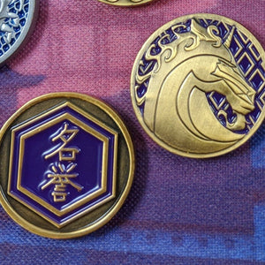 Custom Token - Unicorn & Honor Metal Coin - Unofficial L5R LCG Luxury Fate Token