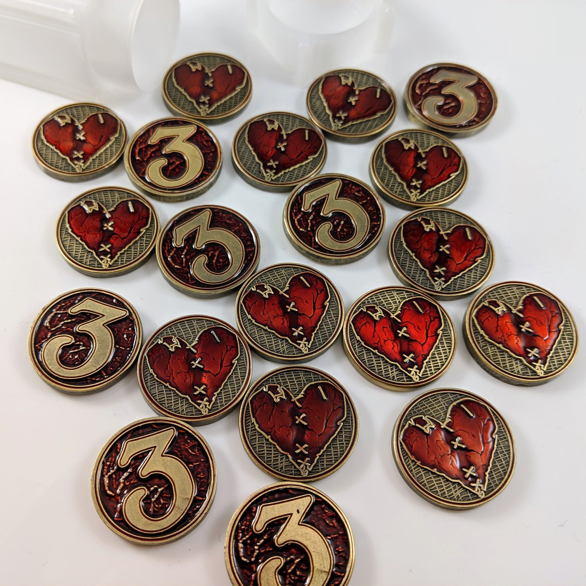 Wounded Heart - Metal Health/Wound Tokens - Luxury Playstyle Wounded Heart - Metal Health/Wound Tokens - Luxury Playstyle