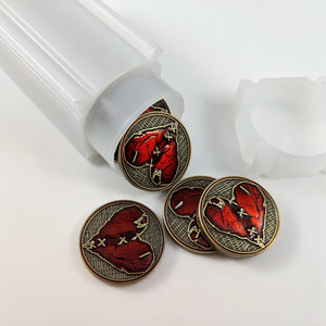 Custom Token - Wounded Heart Luxury Tokens - Unofficial Metal Tokens Compatible With Arkham Horror LCG