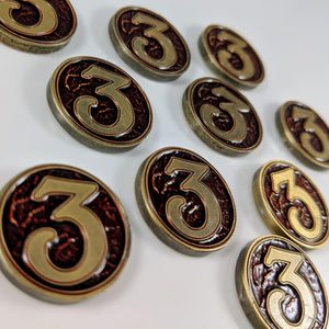 Custom Token - Wounded Heart Luxury Tokens - Unofficial Metal Tokens Compatible With Arkham Horror LCG
