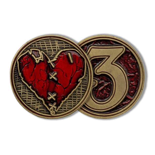 Wounded Heart - Metal Health/Wound Tokens - Luxury Playstyle