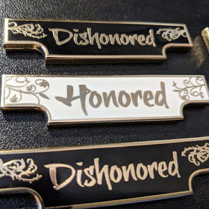 Custom Tokens - Luxury Honored/Dishonored Metal Tokens - Unofficial L5R LCG Dual-sided Tokens